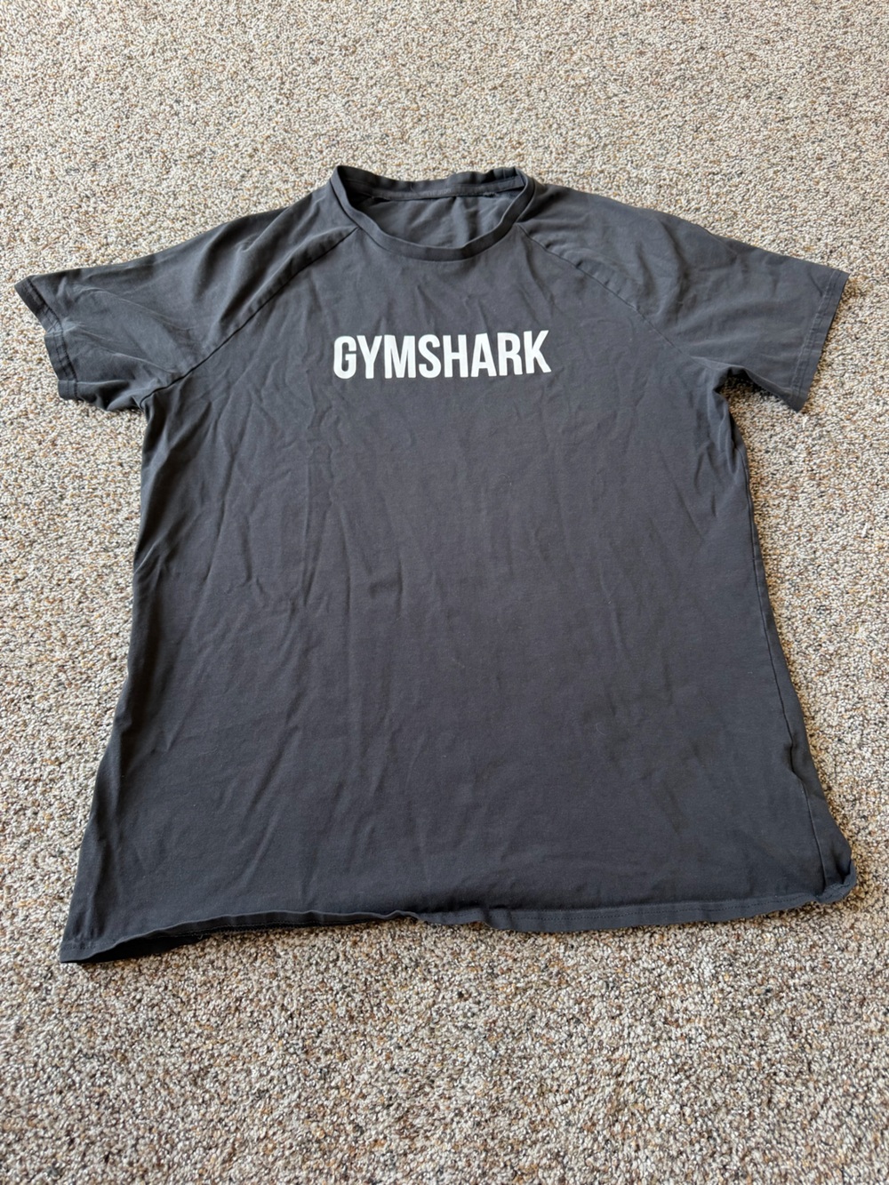 Gymshark Men's Black Logo T-Shirt Large GMS14229 Short Sleeve Workout Tee